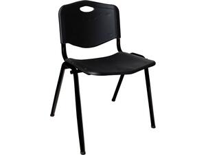 Καρέκλα Στοιβαζόμενη STUDY Μέταλλο Βαφή Μαύρο, PP Μαύρο, [Ε-00022047] ΕΟ549,2 (1 Τεμάχιο) (Μαύρο)